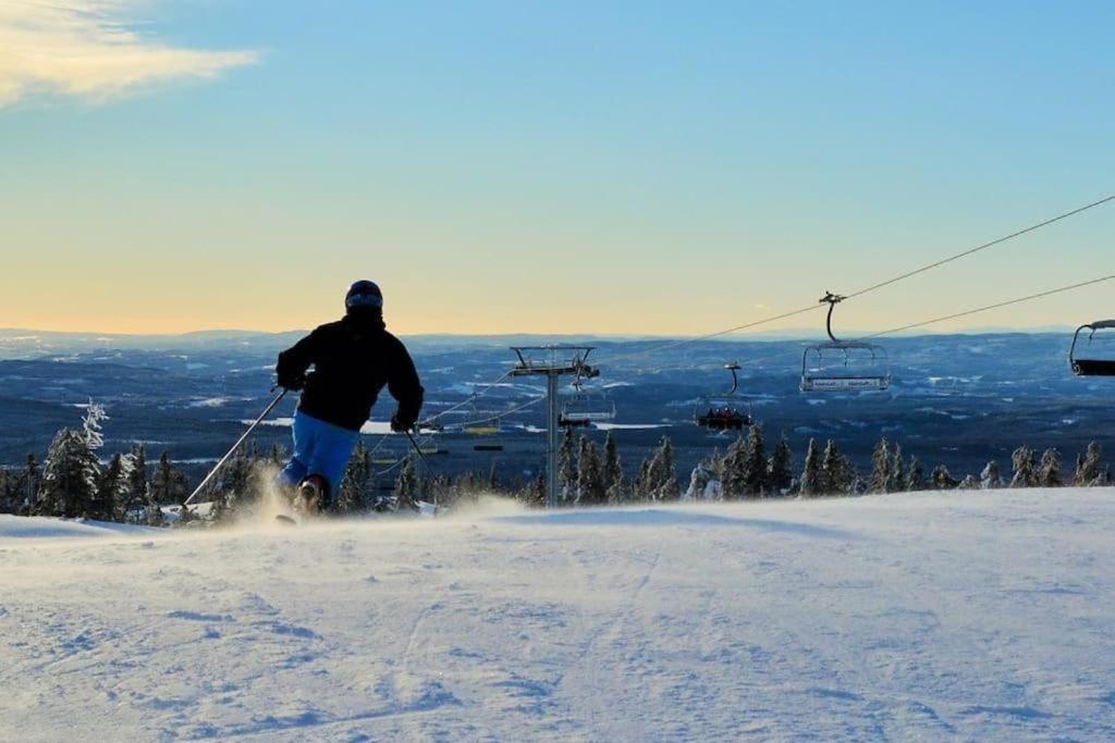 Leilighet Med Panoramautsikt Sjusjoen Innendors Parkering Exterior photo